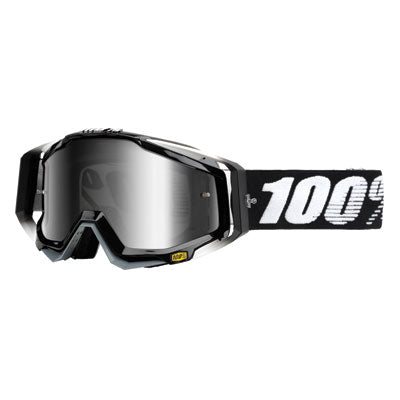 100% Racecraft Goggle Abyss Black Frame/Silver Mirror Lens ochelari sport